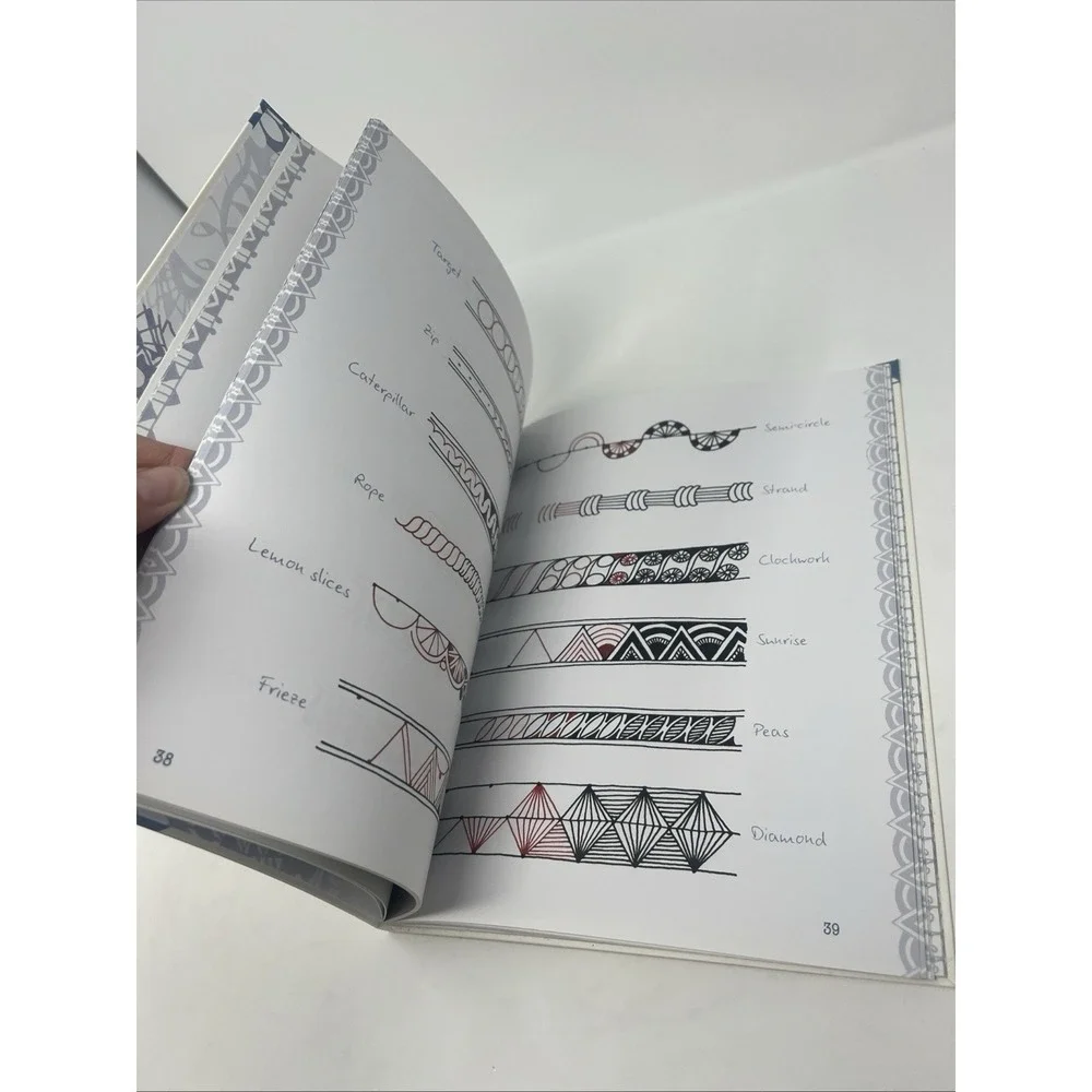 Zendoodle Meditative Drawing Susanne Schaadt Full Size Tracings Zentangle NEW